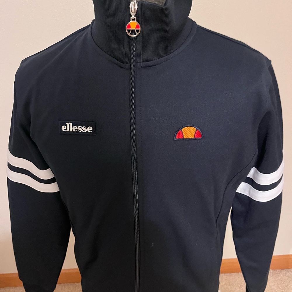 Ellesse Men's Dark Navy Blue Track Jacket NWT Never Worn Small